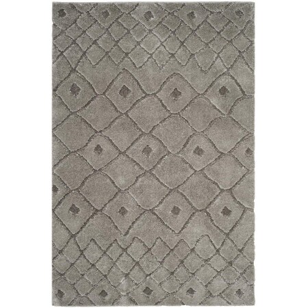 Safavieh Sparta Shag Small Rectangle Area Rug, Grey and Grey - 4 x 6 ft. SPG514A-4